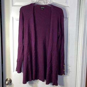 Long purple cardigan- like new, size XL